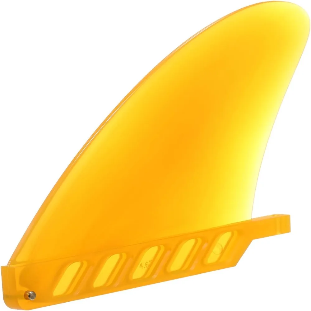 Practical TPU Surfboard Fin No Tool Screw 4.6 Inch Soft Surf Fin Orange SUP Fin Water Use