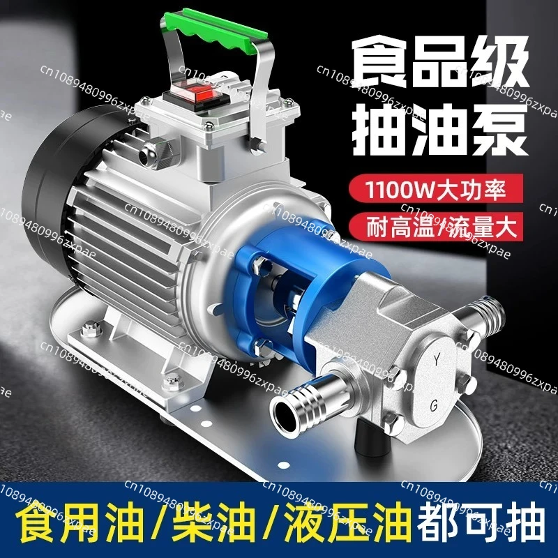 

JG-30 Electric Oil Pump Self Suction Gear Oil Pump Food Grade Stainless Steel Hydraulic Oil Pump 380W 220V/380V 30L/min 30M