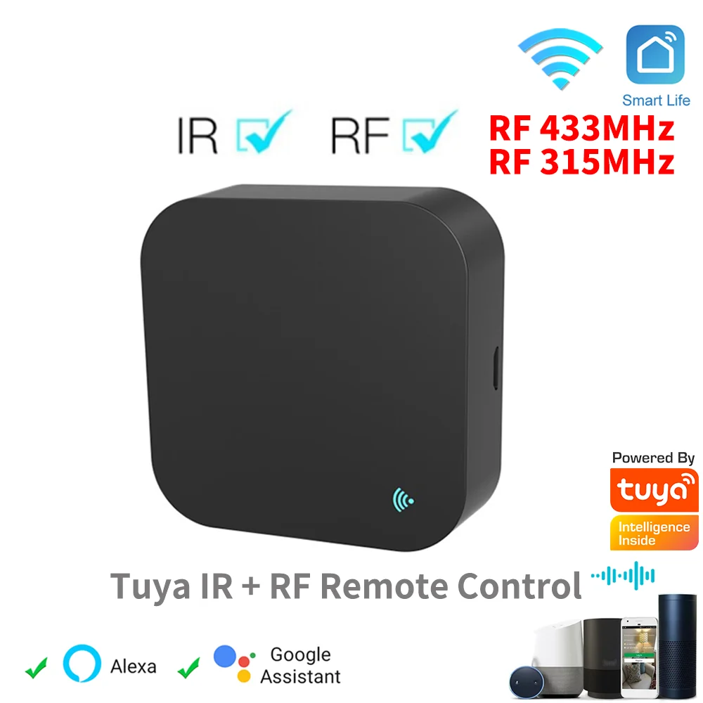 

Tuya WiFi Smart RF IR Remote Control Receiver Smart Life APP Universal TV Switch Controller work with Amazon Alexa Google Home