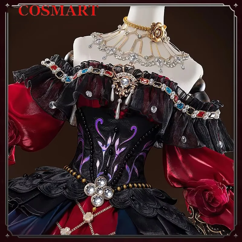 COSMART Identity V Marie Bloody Queen เกมชุด Elegant Dress ชุดคอสเพลย์เครื่องแต่งกายฮาโลวีน Carnival Party ชุดผู้หญิง