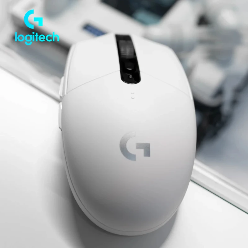 لوجيتك G304/G305 ماوس ألعاب لاسلكي خفيف الوزن مستشعر HERO 12K DPI، 6 قابل للبرمجة لـ FPS/MOBA/MMO/RPG/CS2