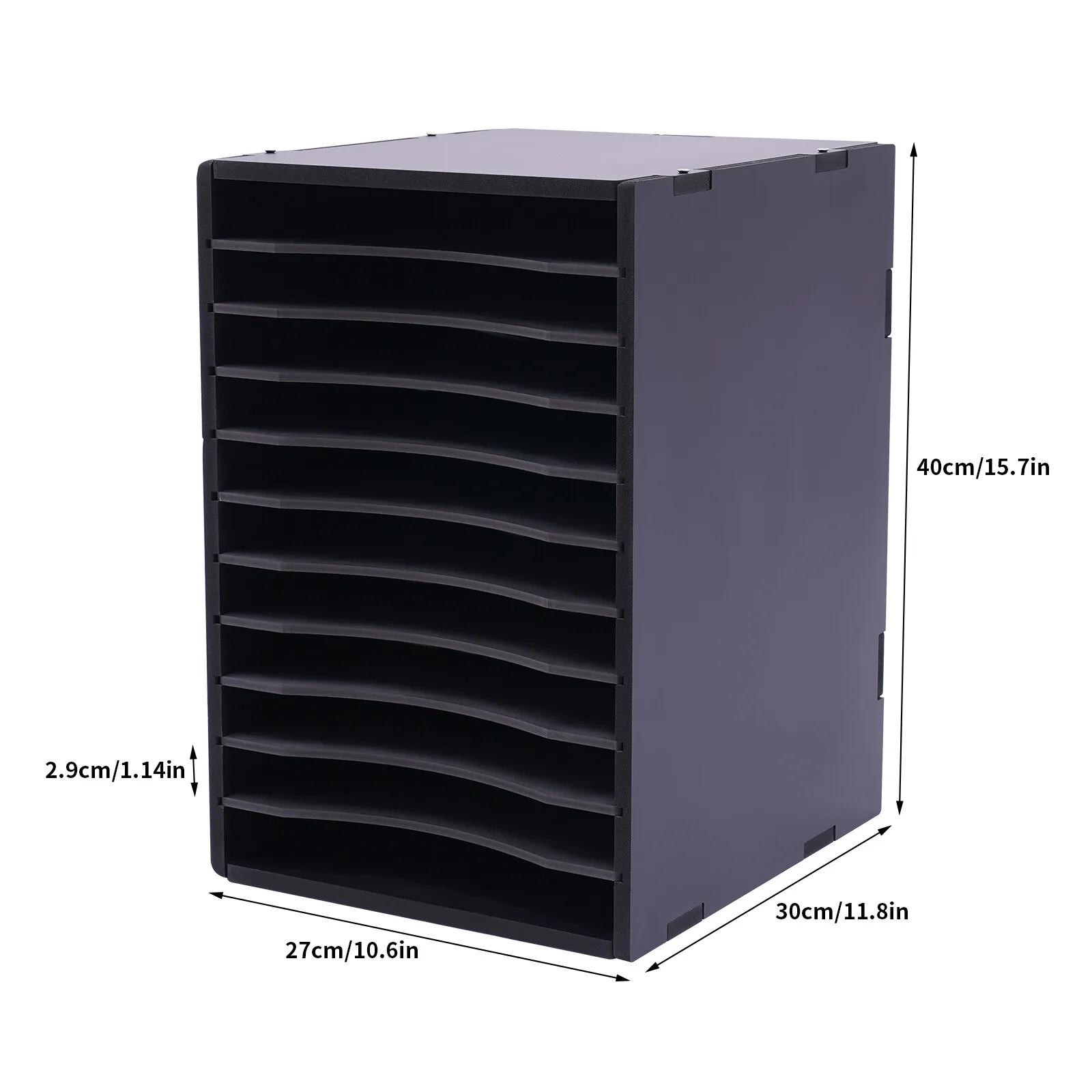 Вертикальный настольный сортировщик, 11-секционный деревянный офисный стол, держатель для файлов, органайзер