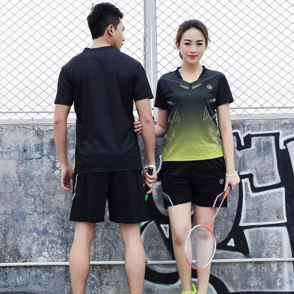 Kid / Women / Men's Tennis shirt  , Badminton T-shirt , Black Youth Kits , Table Tennis Shorts , Family team sportswear uniforms