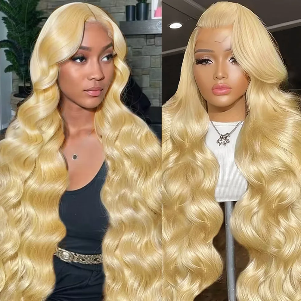 

18-46 Inches HD Lace frontal wig Hair 613 Body Wave human hair wigs HD Lace Honey Human Hair Wigs For Women Pre Plucked Wigs