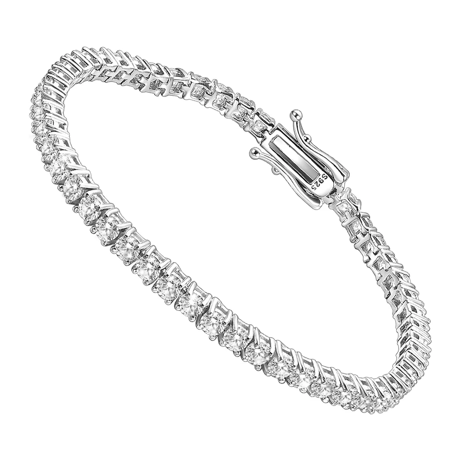 3MM Moissnaite Tennis Bracelet for Women and Men Laboratory Diamond S925 Silver Wedding Jewelry GRA Certificate