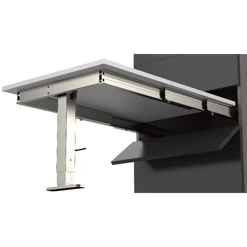 Anodized Aluminum A6-D Extra Extension Rail Hidden Pull Out Extendable Bench Slide-Series for Kitchen House or Bench Use