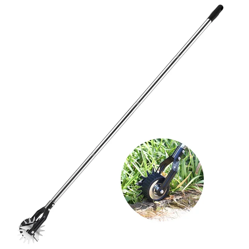 

A21Q -Edger Lawn Tool, Hand Manual Lawn Edger, Wheel Rotary Trimmer Grass Edger Shear For Garden Sidewalk