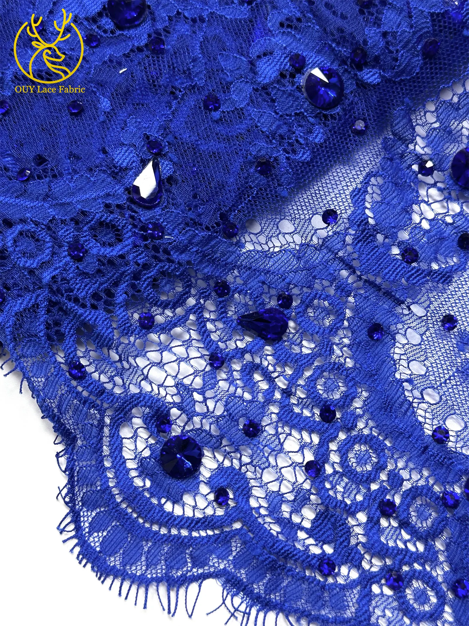 Roter nigerianischer Spitzenstoff, hochwertige afrikanische Milchseide mit Steinen, Guipure-Kordel für Damen-Partykleider, DIY-Nähzubehör, 3 Meter – Detail 32
