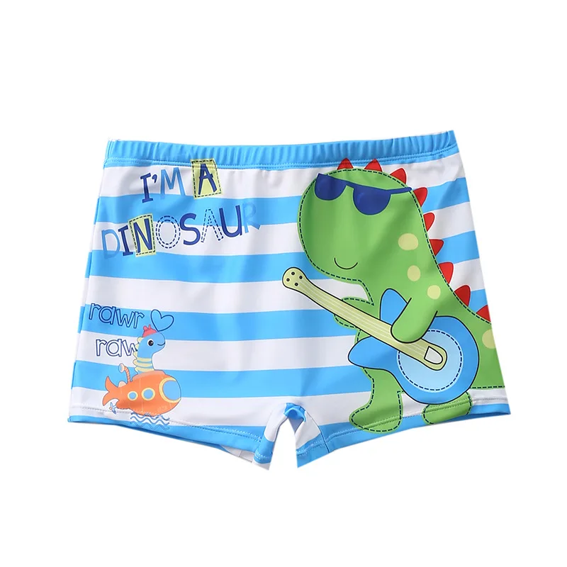 1 Piece Summer Swimming  Boys Shorts for Kids Cute Cartoon Dinosaurs Board Shorts for Toddler Soft Cotton Breathable Shorts