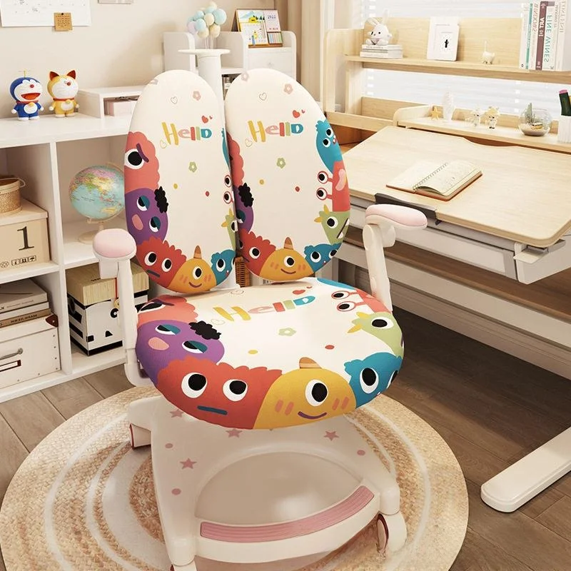 

Ergonomic Children's Study Chair Cover Universal Fit Elastic Fabric Desk Chair Protector for Elementary School Students