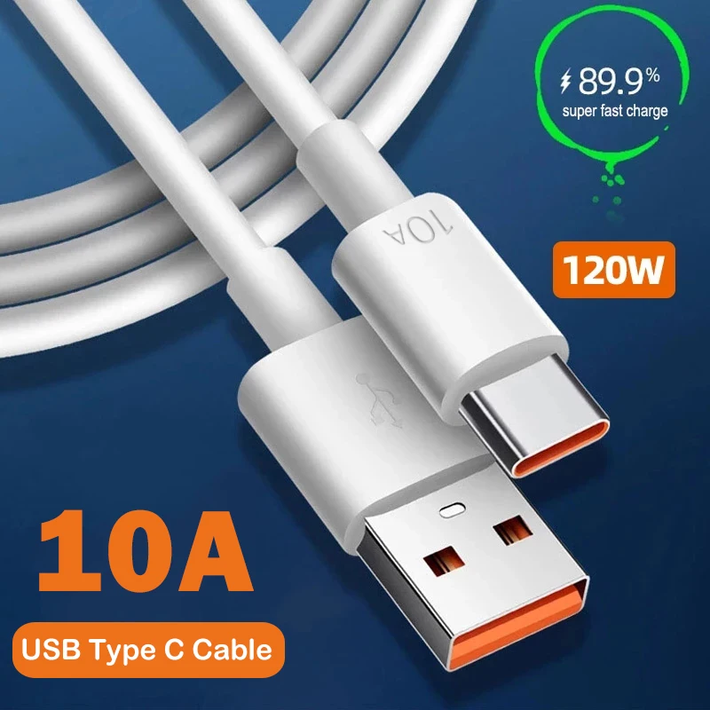 سلك شحن سريع للغاية من النوع C مزود بمنفذ USB بقدرة 120 واط لهاتف هواوي P40 P30 Mate 40 شاومي Mi 12 Pro USB C سلك شحن سريع لنقل البيانات