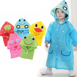 Boys Girls Rain Coat with Pocket Cartoon Animal Raincoat Kids Stylish Waterproof Rain Jacket Toddler Children Rain Poncho