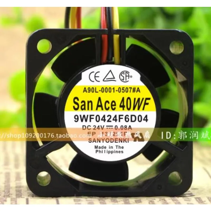 

New CPU Cooler Fan for SAN ACE 9S1224M4011 4020 DC24V 0.08A 4CM 3-wire Fanuc Cooling Fan 40*40*20mm