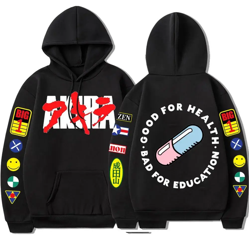 Japanese Anime Akira Hoodies Men_s 90's Comic Kaneda Cotton New Double Sided Print Hoodie Hip Hop Casual High Quality Hoodie