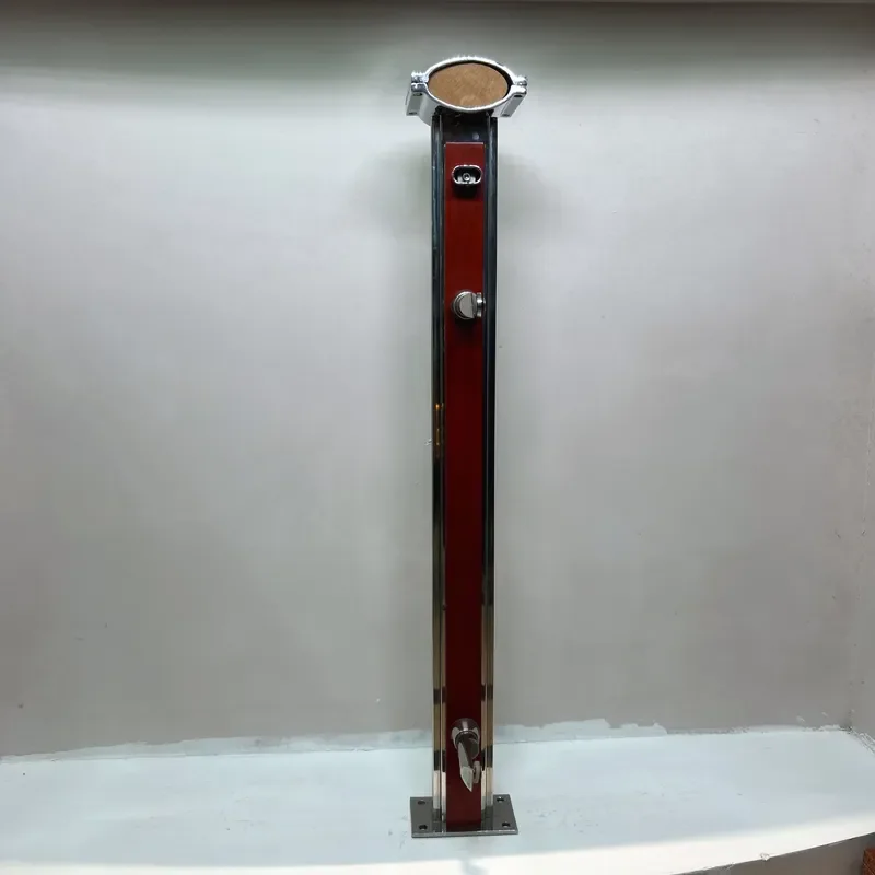 Modern Stainless Steel Wooden Glass Post Railings for Balcony Stair Villa Hotel Mall Apartment