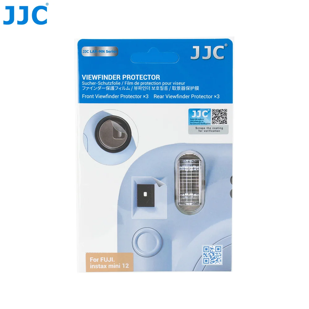JJC viewfinder protective film set for Fuji Instax mini 12 with a transmittance of 95% scratch resistant low reflective nano coa