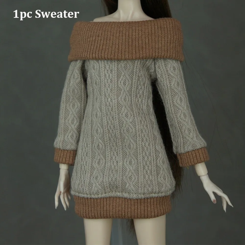 Handmade Doll Knitted Sweater Multicolored Mini 30cm Dolls Casual Dress Kids DIY Gift Toys Doll Accessories Tops for 1/6 Doll