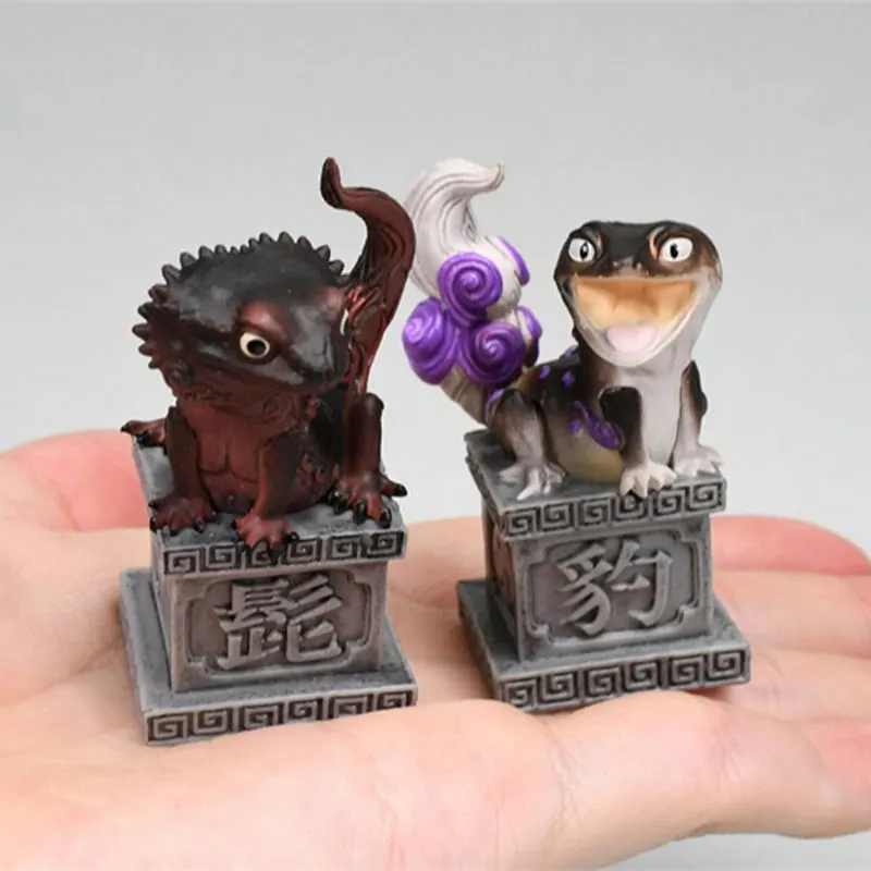Qualia cápsula Gashapon juguetes lindo Kawaii Koma Leopa mascota figura lagarto Gecko Pogona dragón barbudo modelos