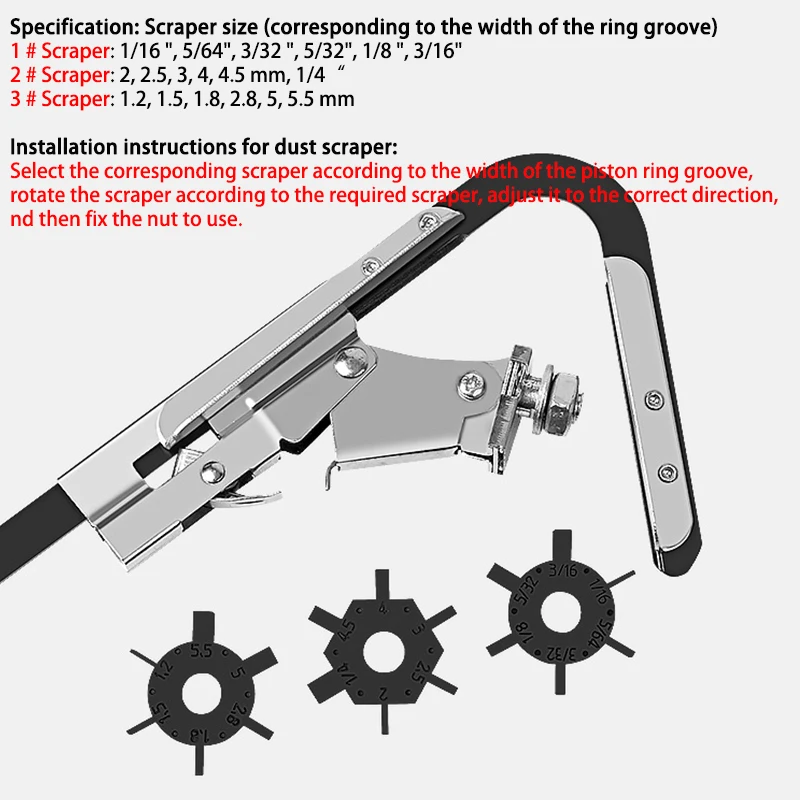 Car Piston Ring Compressor Piston Ring Service Tool Set  Auto Engine Motor Cleaning Piston Ring Expander Compressor Tool Set