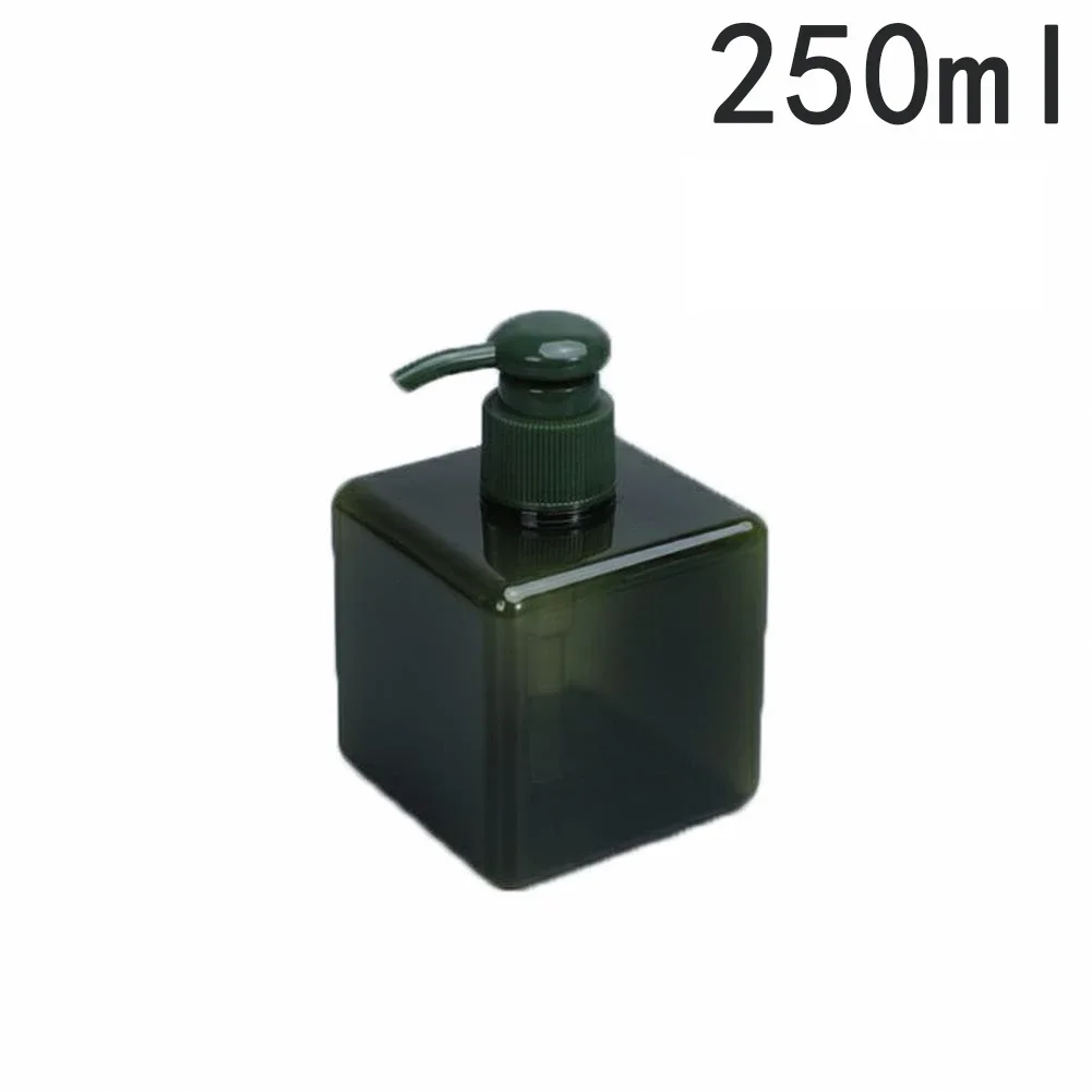 Dispensador de jabón recargable cuadrado de primera calidad, decoración de baño, almacenamiento portátil de viaje, champú y lavado corporal, capacidad de 250ml