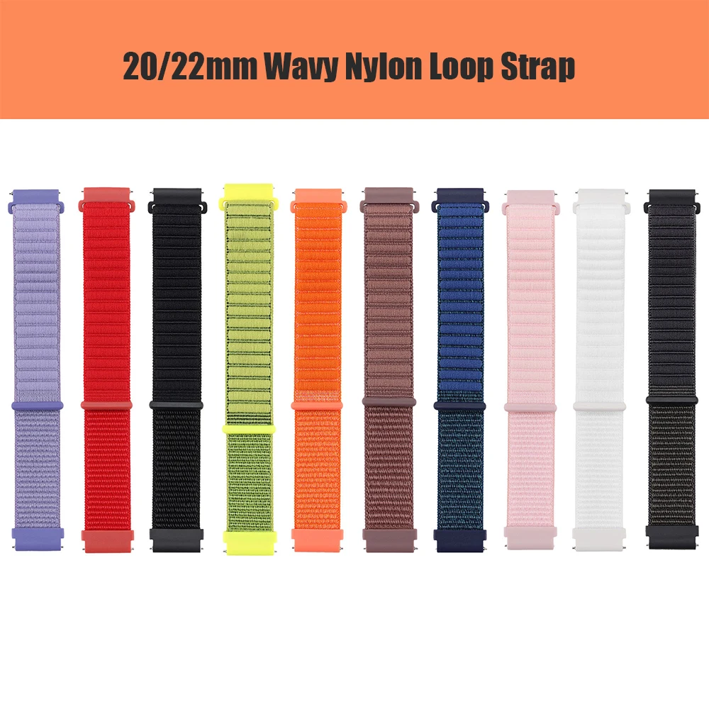 Correa deportiva de nailon de 20 a 22mm para Amazfit BALANCE/GTR 4 2 3pro 47mm, Correa de reloj inteligente para Amazfit GTS 4 2 mini pulsera Bip 6 Correa