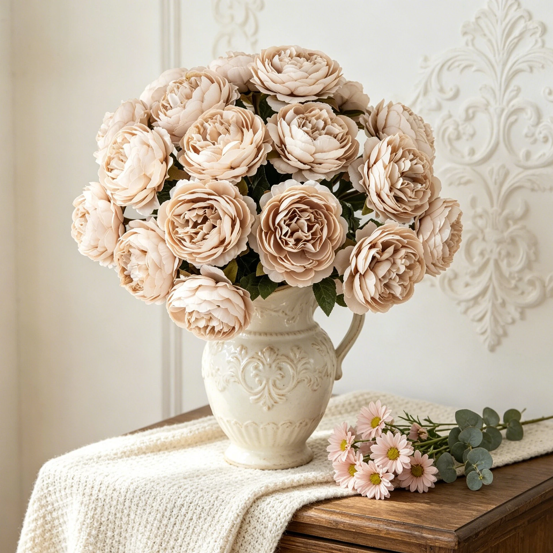 10 Stück Künstliche Blumen im Europäischen Stil, Lotus, für Zuhause, Hochzeit, Kranz, Kunstpflanzen, Vase, Halloween, Herbstdekoration, Geschenkzubehör – Detail 2