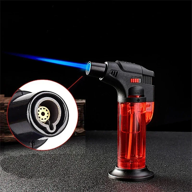 Windproof Direct Spray Welding Gun Ignition Gun Inflatable Flame Butane Lighter Barbecue Candle Camping Portable Tool