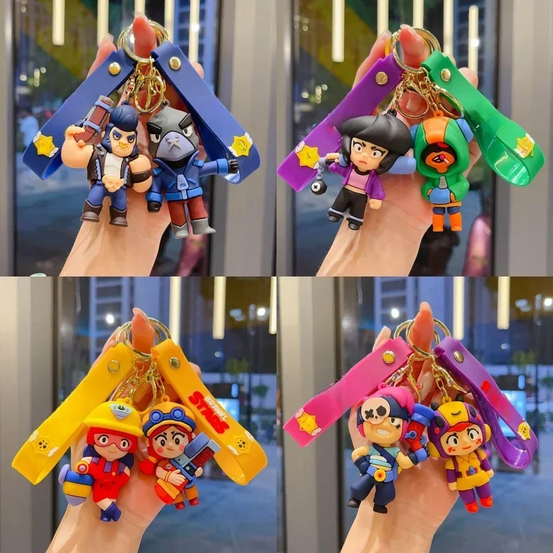 Nuevo Brawl Stars creativo desierto batalla 3D Stitch muñeca llavero lindo Nita Jie Xibeiya coche llavero colgante regalo de Navidad