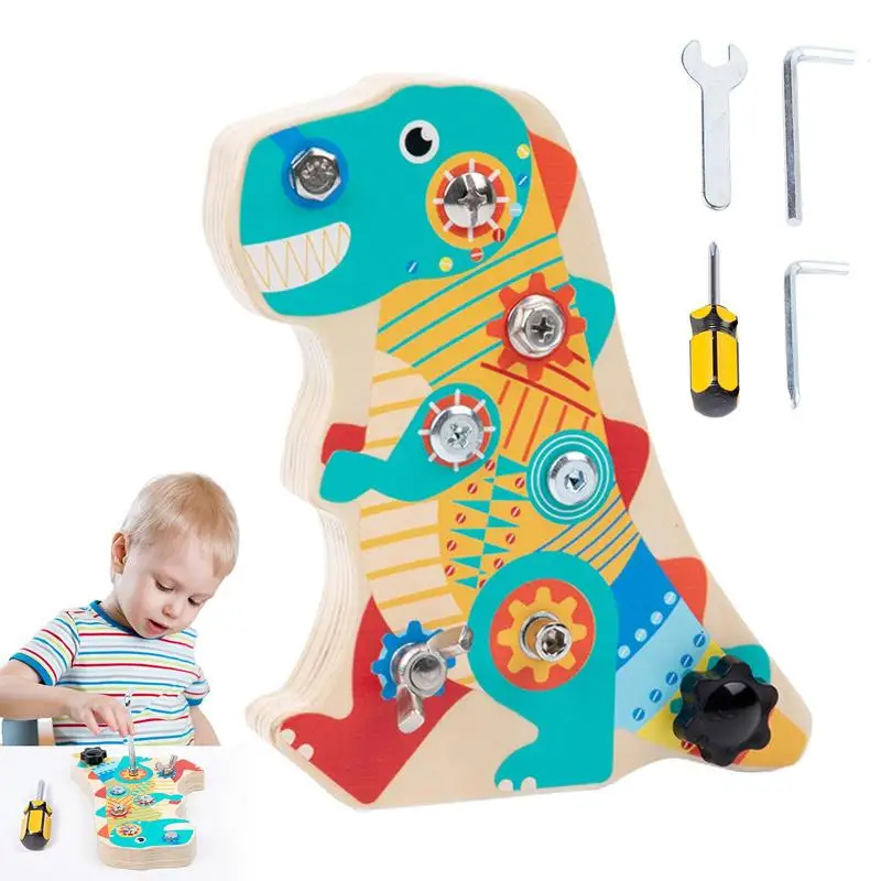 Kids Wooden Montessori Toy Fine Motor Skills Training Nut Screw Disassembly Educational Puzzle Game For Kids Birthday Gifts