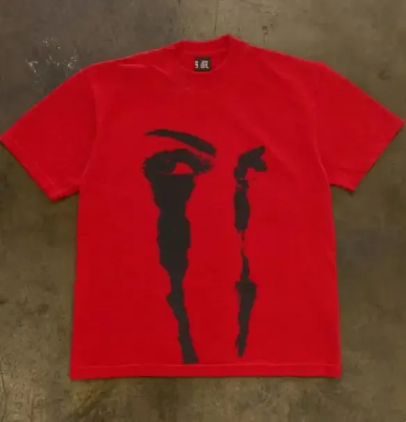 2026 Abstract Crying Face Eye Print T-shirt Men Women Vintage Streetwear Loose Short Sleeve Tops Couple Matching Tee