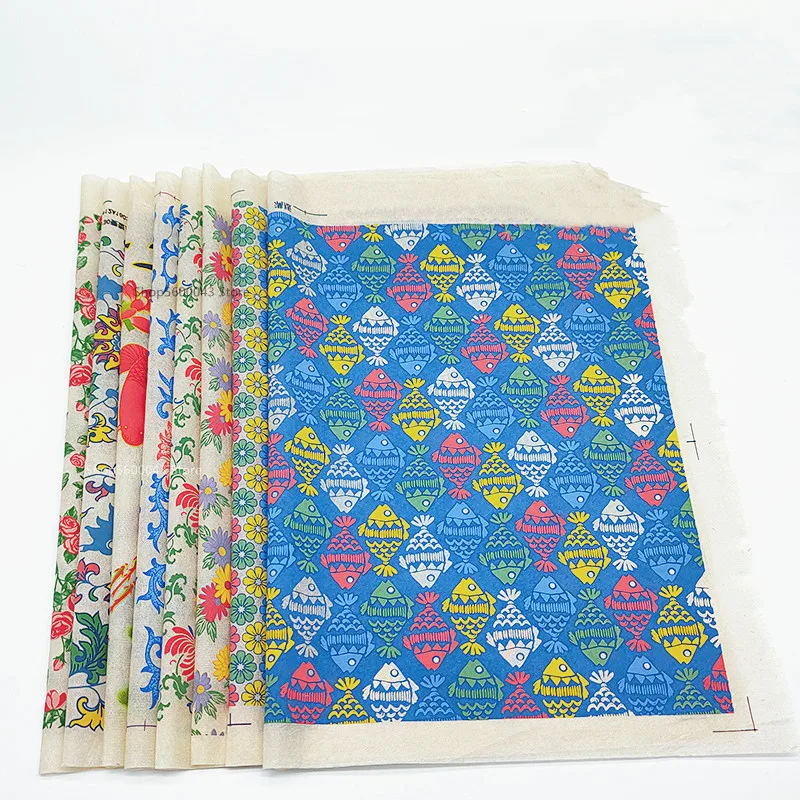 2PCS Pottery Art Transfer Paper Glaze Underglaze Colorful Flower Paper High Temperature Ceramic Decals DIY Polymer Clay Tools