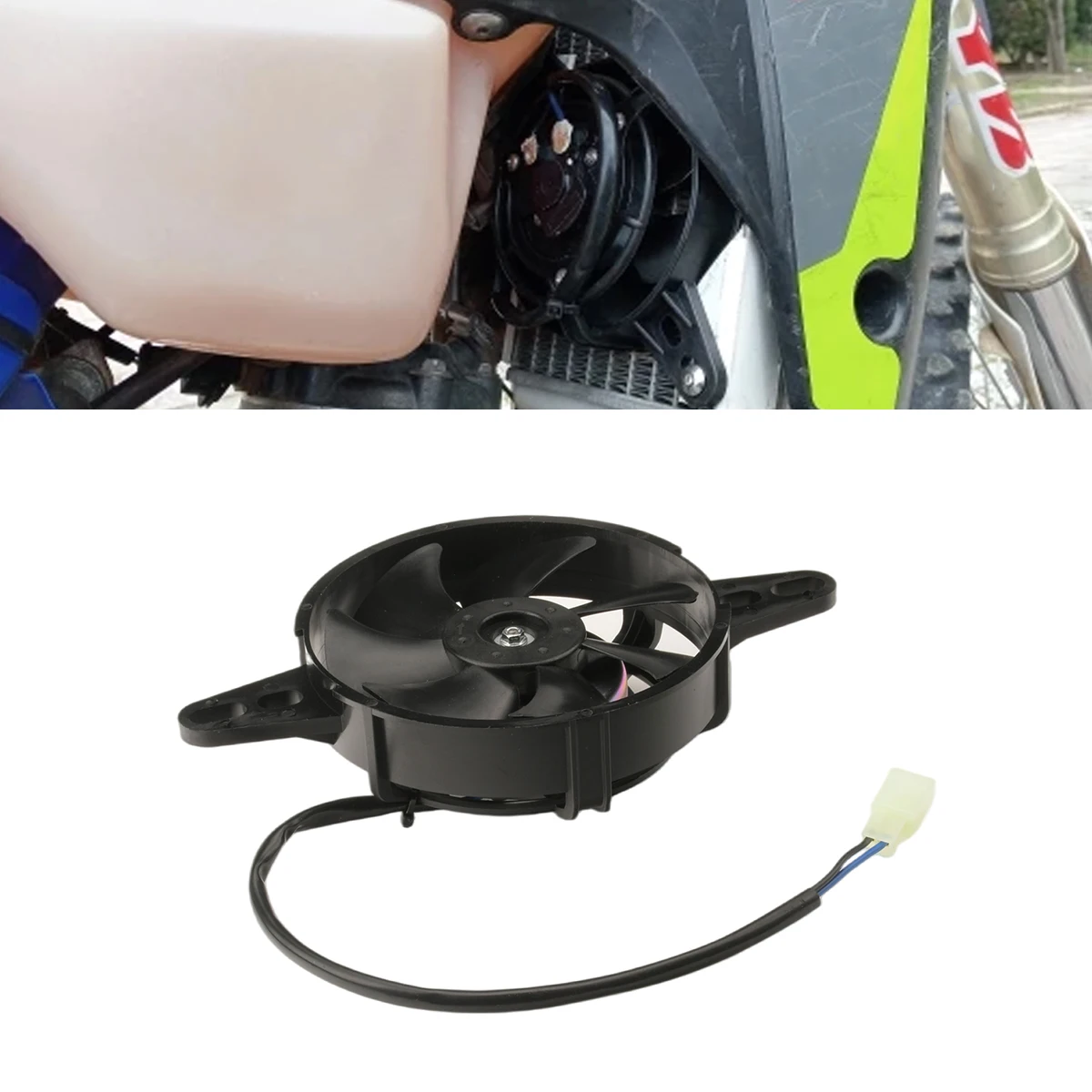 

For Honda Yamaha Suzuki KTM Kawasaki ATV Motocross Accessories 12V Motorcycle Cooling fan Oil Cooler Engine Electric Radiator