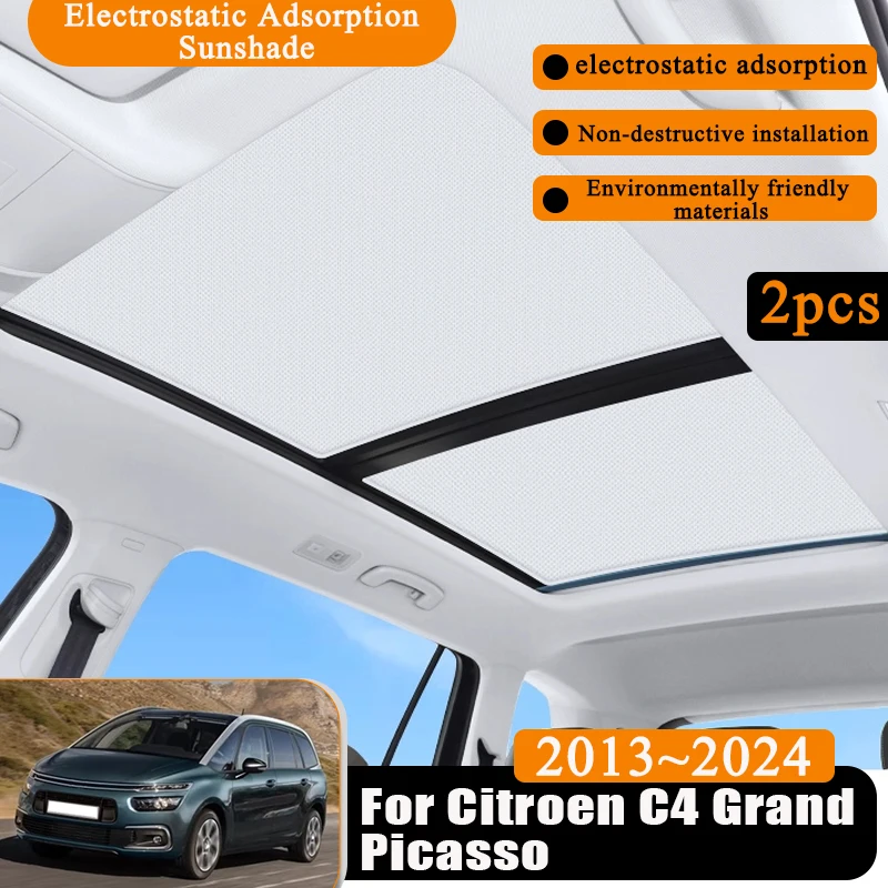 

Для Citroen C4 Grand Picasso 2013-2024 2019, автомобильный солнцезащитный козырек на крышу, электростатическая адсорбция, аксессуары, солнцезащитная наклейка
