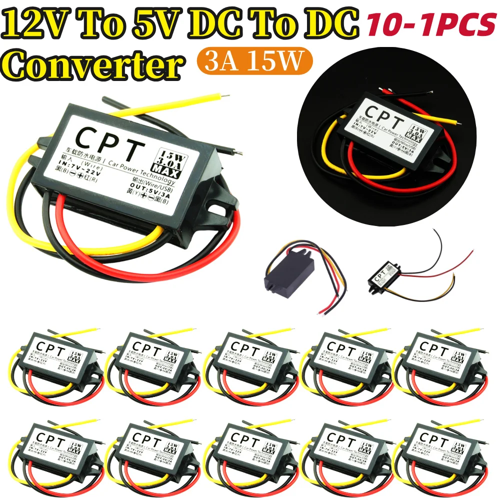 10-1PCS 12V To 5V D…