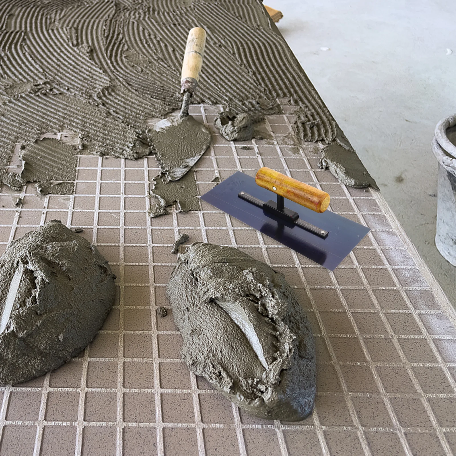 

Plaster Trowel Ergonomic Wooden Handle Manganese Steel Blade For Concrete Finishing Wall Plastering Tool Corner Drywall