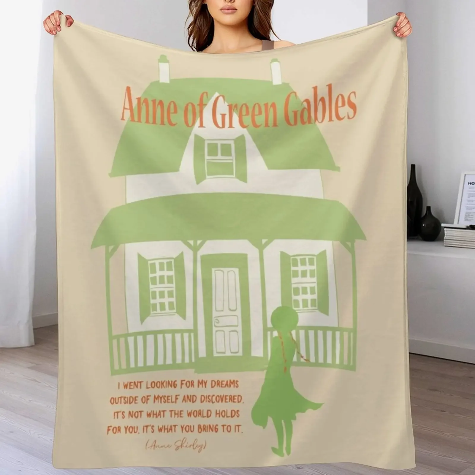 Anne of green gables Anne Shirley lm montgomery quote Book Lover gift for teacher Best friend poster art print Throw Blanket