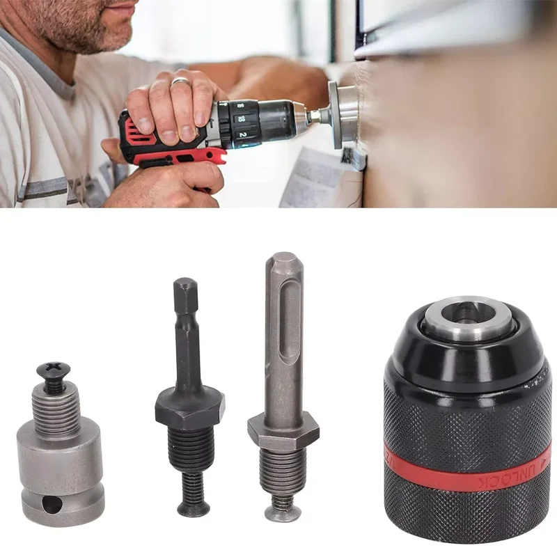 

Keyless Hand Drill Chuck 1/2‑20UNF Mount 2~13mm Self Tighten Drill Chuck for Multiple Purposes for Drill Bits Screwdriver