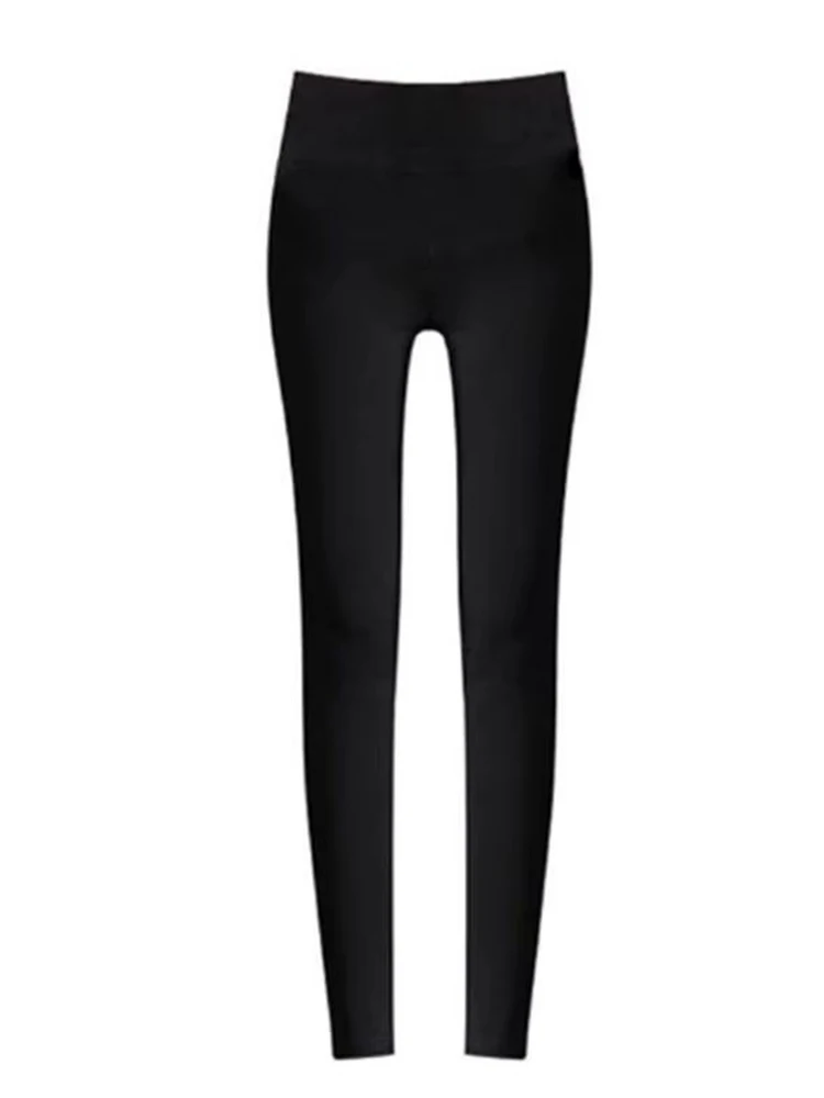 Pantaloni inferiori stampati a vita alta da donna casual di moda coreana High Street Pantaloni capispalla elastici attillati riflettenti delle nuove donne