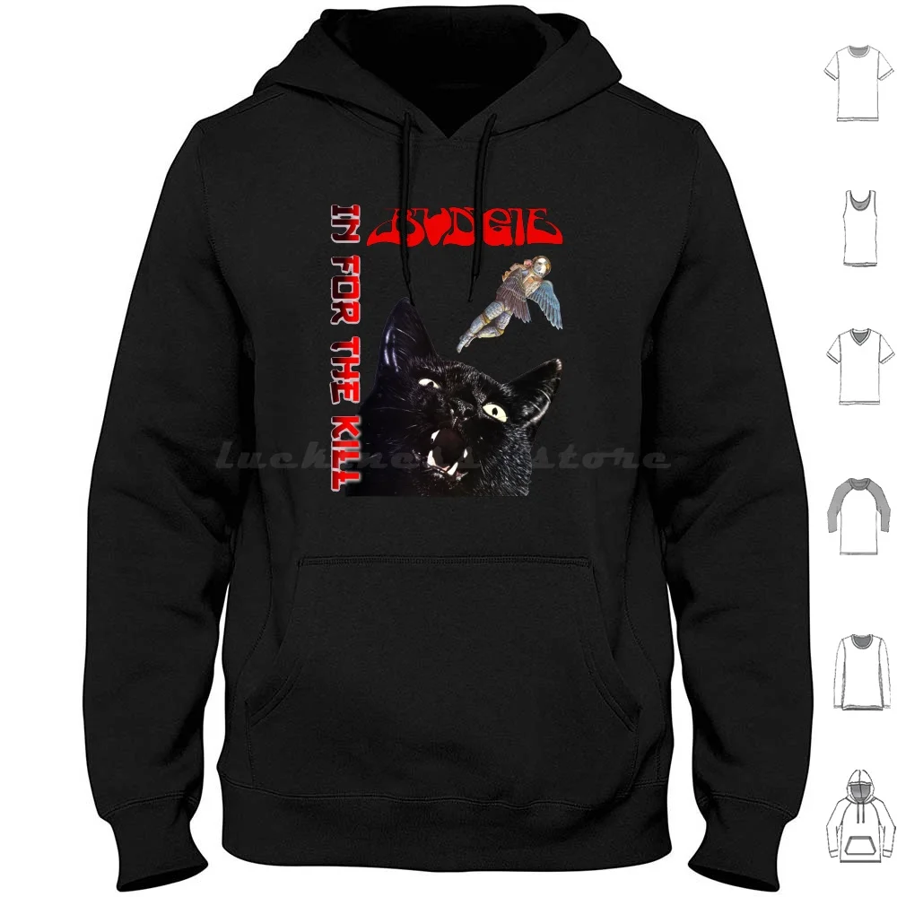 ¡Budito para matar! Sudadera con capucha de algodón de manga larga Budgie Band Band Judas Priest Álbum de música británica Siouxsie de los años 70