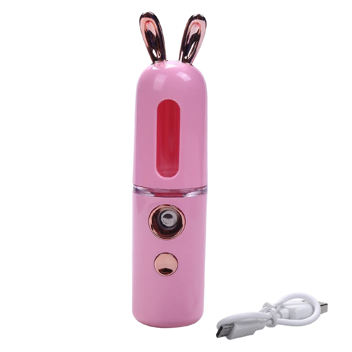 Novo mini usb recarregável nano hidratante facial pulverizador feminino instrumentos de beleza uso doméstico umidificador rosto vapor rosa