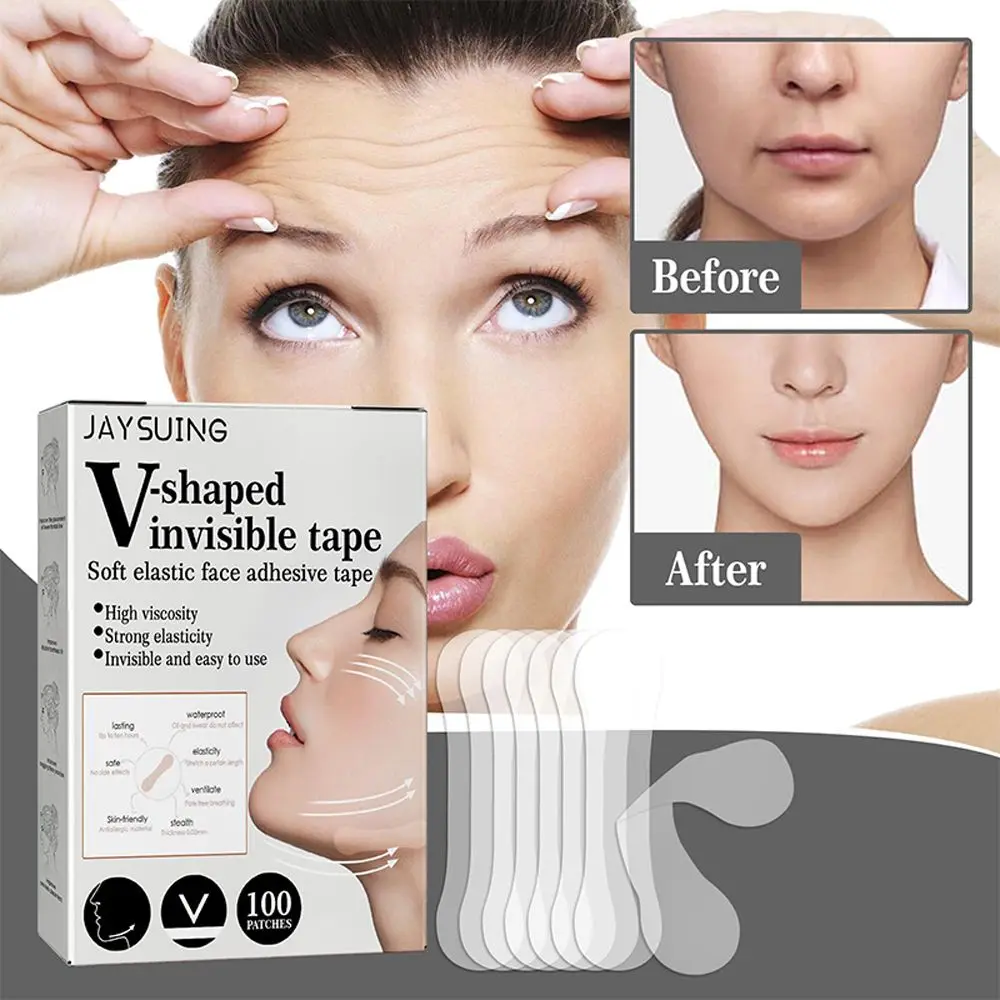 Werkzeuge für Augen Stirn Kiefer Anti Falten V-Form Facelift Klebeband Facelifting Patch Unsichtbare Gesichtsaufkleber Kinnklebeband