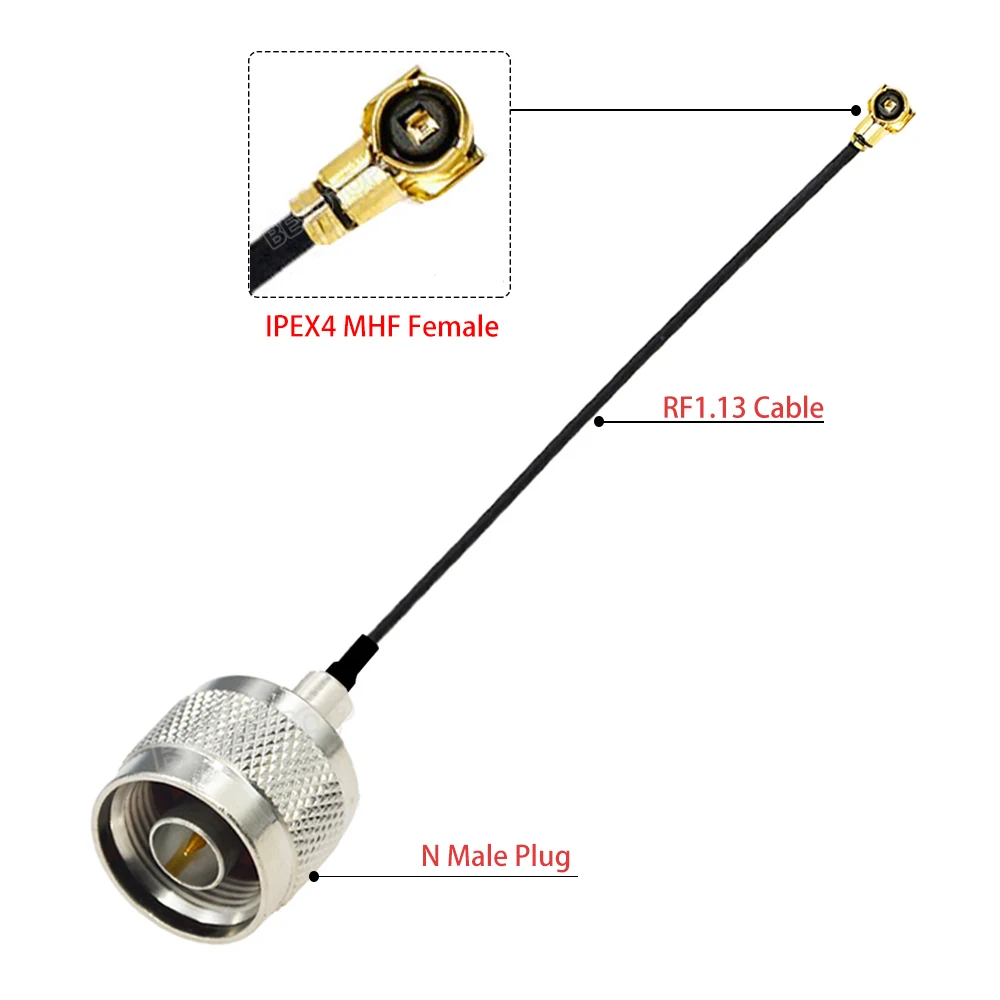 10CM-50CM IPX U.FL IPEX żeńskie gniazdo do N męskie/N wodoodporne żeńskie kabel ze zworką RF1.13 przedłużające złącze kabel RF