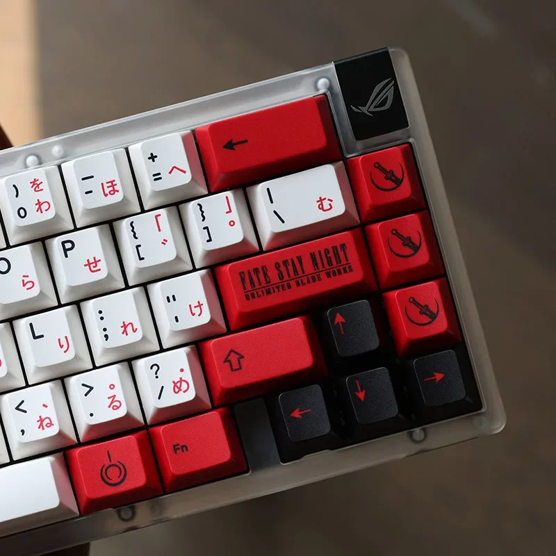 Retro Japanese Keycap Cherry Pbt Keycap Red Black English Keycaps 217 Key Full Set 2.25U/2.75U Space Bar Alice Layout Keycap