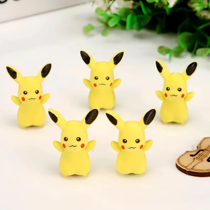 2/4/8/10pcs Eraser Cartoon Anime Figure Pikachu Student School Stationery Supplies For Child Kawaii 3d Erasers Birthday Gift