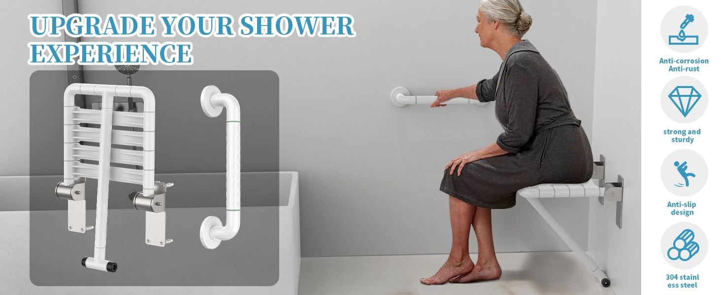 folding shower seat for seniors