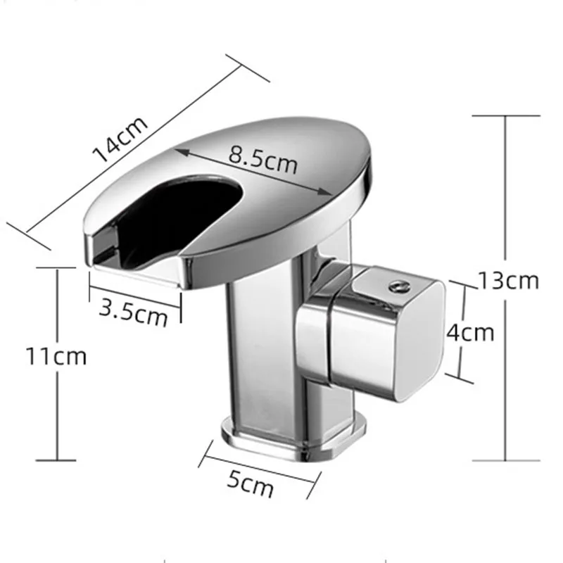 Imagem -06 - Smart Hydropower Led Waterfall Faucet para Banheiro Misturador de Água Fria e Quente Torneira Mudança de Cor Todo o Cobre