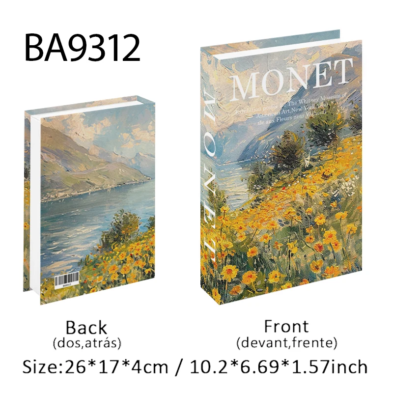 Bauhaus dekorative Bücher offen Luxus gefälschte Buch Aufbewahrungsbox Home Decor Matisse Boho Monet Couchtisch Regal Innendekoration