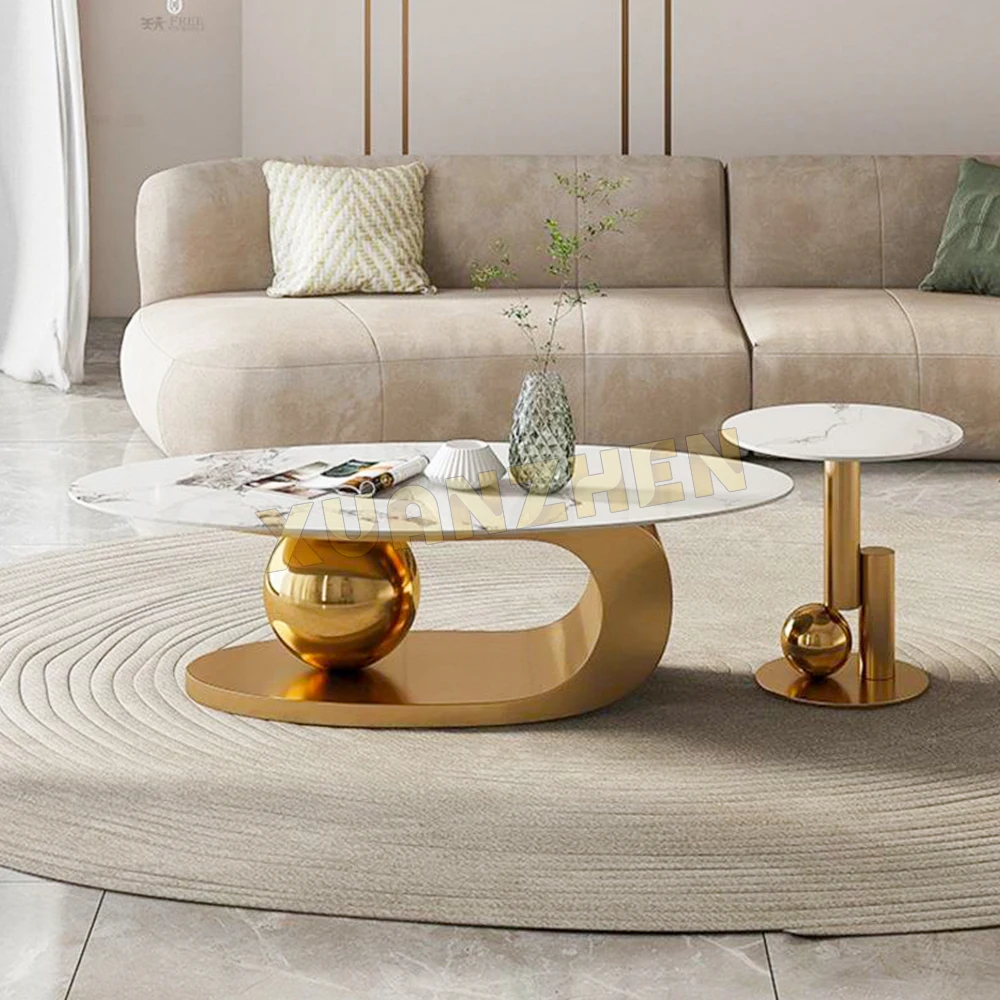 Italian Living Room Furniture Stone Nordic Gold Coffee Table Modern Luxury Coffee Tables Coffee Tables