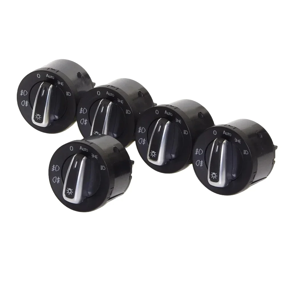 5PCS OEM Chrome Headlight Switch Auto For VW Jetta Golf MK5 MK6 Passat B6 3C Tiguan Rabbit  5ND 941 431 B 5ND941431B