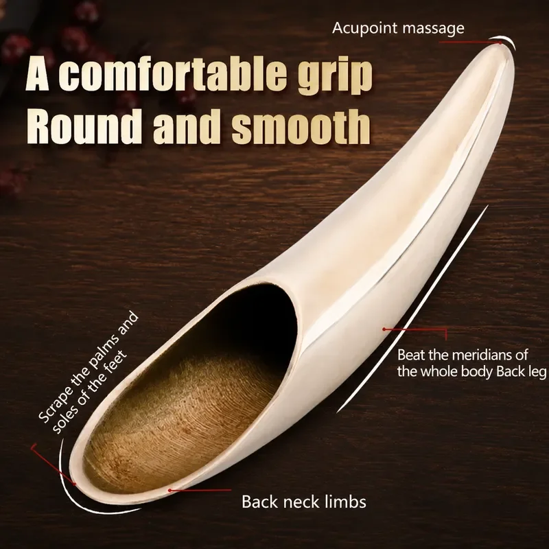 Pure Copper Guasha Plate Back Shoulder Neck Body Massage Tool Whole Body Universal Foot Scraping Knife Brass Gua Sha